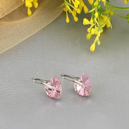 UNIVERSITY TRENDZ Silver Plated Crystals Classic Studs Earrings-0