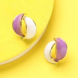 DressBerry Gold-Plated Quirky Shaped Studs Earrings-7