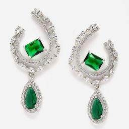 DressBerry Rhodium-Plated Quirky Drop Earrings-image-6