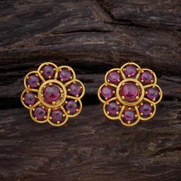 Kushal's Fashion Jewellery Gold-Plated Circular Studs-39