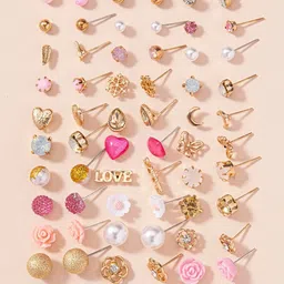 OOMPH Set Of 30 Contemporary Studs Earrings-image-46