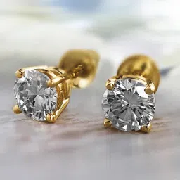Peora Gold Plated Cubic Zirconia Studded Stud Earrings-32