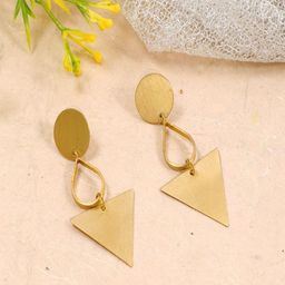UNIVERSITY TRENDZ Gold Plated Classic Drop Earrings-26