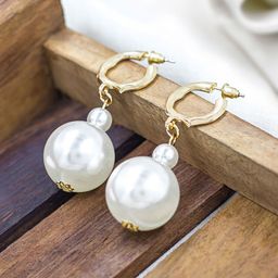 Bellofox White & Gold-Plated Drop Earrings-image-60