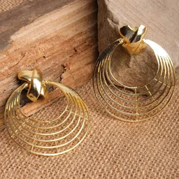 XPNSV Gold-Plated Hoop Earrings-image-17