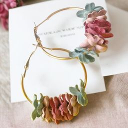 DressBerry Floral Hoop Earrings-29