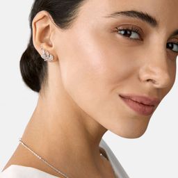 MINUTIAE Silver-Toned Leaf Shaped Studs Earrings-image-6