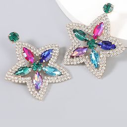 AVANT-GARDE PARIS Silver-Plated Star Shaped Drop Earrings-19