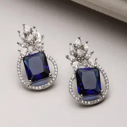 Kennice Rhodium-Plated Paisley Shaped Studs Earrings-image-16