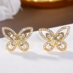 Designs & You Gold-Plated Animal Shaped Studs Earrings-32
