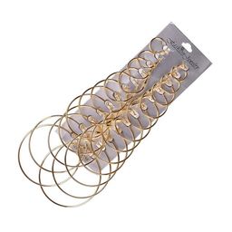 Scintillare By Sukkhi 12Pcs Gold-Plated Circular Hoop Earrings-41