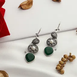 VENI 92.5 Silver Plated Contemporary Drop Earrings-23
