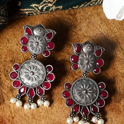 VENI 92.5 Silver-Plated Drop Earrings-image-64