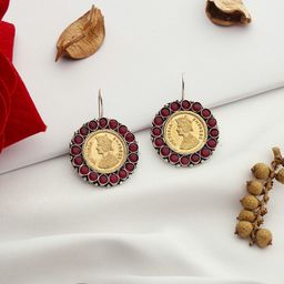 VENI 92.5 Silver-Plated Oxidised Drop Earrings-18