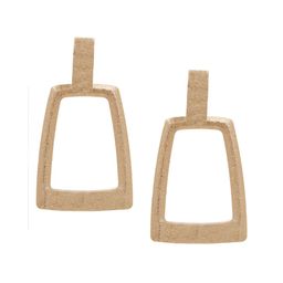Zoey Gold-Plated Sterling Silver Contemporary Drop Earrings-13