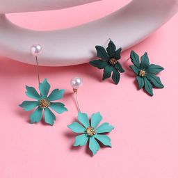 SOHI Set Of 2 Gold-Plated Contemporary Drop Earrings-12
