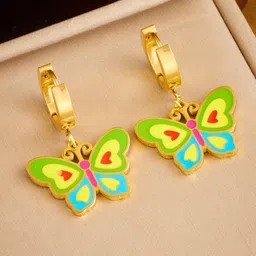 VIEN Gold-Plated Contemporary Drop Earrings-image-89