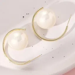 VIEN Gold-Plated Beads Beaded Contemporary Drop Earrings-21