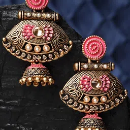 KARATCART Gold-Plated Contemporary Drop Earrings-image-46