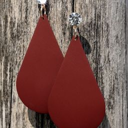 CHOCOZONE Red Contemporary Drop Earrings-image-45