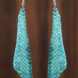 MIZORRI Green Contemporary Drop Earrings-2