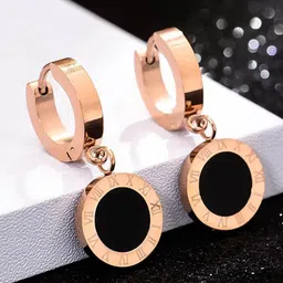 Jewels Galaxy Rose Gold-Plated Contemporary Drop Earrings-image-26
