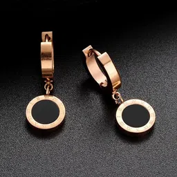 Jewels Galaxy Rose Gold-Plated Contemporary Drop Earrings-image-23