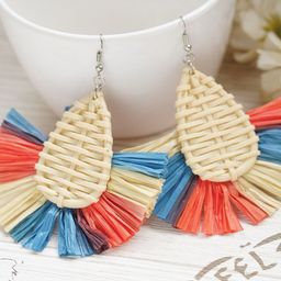 MIZORRI Multicoloured Contemporary Drop Earrings-image-70
