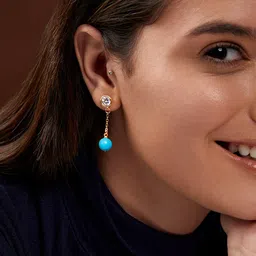 MINUTIAE Gold-Plated Contemporary Drop Earrings-16