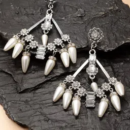 AVANT-GARDE PARIS Silver-Plated Contemporary Drop Earrings-image-57