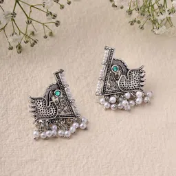 Priyaasi Silver Plated Contemporary Drop Earrings-54