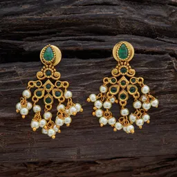 Kushal's Fashion Jewellery Gold-Plated Contemporary Drop Earrings-image-89