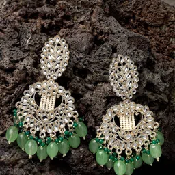Sukkhi Gold Plated Contemporary Drop Earrings-image-73