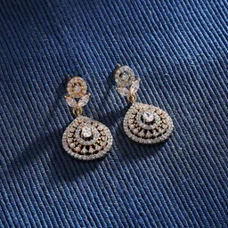 AMI Gold-Plated Contemporary Drop Earrings-6
