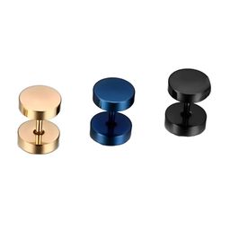 KARISHMA KREATIONS Men Set Of 3 Stainless Steel Circular Studs Earrings-15