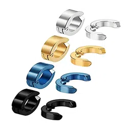 KARISHMA KREATIONS Set Of 4 Gold-Plated Contemporary Hoop Earrings-image-15