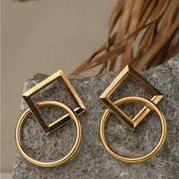 PATOLA BY VJ Gold-Plated Geometric Drop Earrings-54