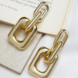 JOKER & WITCH Gold-Plated Contemporary Drop Earrings-image-46