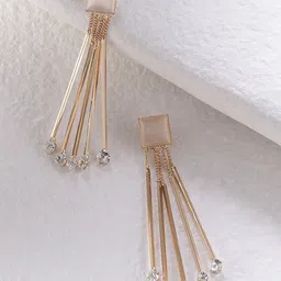 DressBerry Gold-Plated Contemporary Drop Earrings-36
