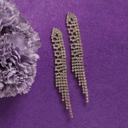 DressBerry Gold Plated Drop Earrings-image-4