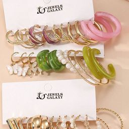 Jewels Galaxy Contemporary Drop Earrings-37