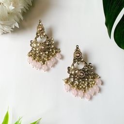 I Jewels Gold-Plated Kundan Studded Contemporary Chandbali-16