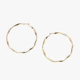 Kazo Gold-Plated Twisted Hoop Earrings-12