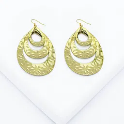 Rhea Gold-Plated Alloy Contemporary Shaped Hoop Earrings-picture-16