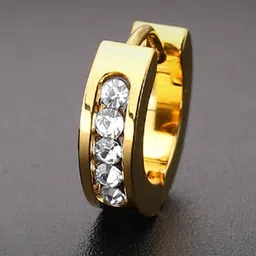 Peora Men Gold-Plated Circular Hoop Earrings-image-11