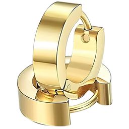 KARISHMA KREATIONS Stainless Steel Gold Plated Hoop Earrings-image-69