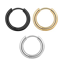 KARISHMA KREATIONS Set Of 3 Stainless Steel Gold Plated Hoop Earrings-image-101