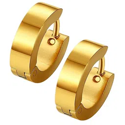 KARISHMA KREATIONS Gold-Plated Contemporary Hoop Earrings-picture-45