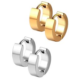 KARISHMA KREATIONS Men Set of 2 Stainless Steel Hoop Earrings-image-98