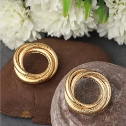 PATOLA BY VJ Gold-Plated Contemporary Studs Earrings-50